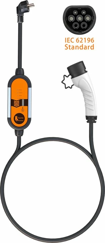 Feyree Mobiele Thuislader Van Type 2 Naar Schuko Stekker | 3,5 KW - 16A | 3.5 Meter | Voor Hybride & Elektrische Auto 4 Feyree Mobiele Thuislader Van Type 2 Naar Schuko Stekker | 3,5 KW - 16A | 3.5 Meter | Voor Hybride & Elektrische Auto - Afbeelding 4