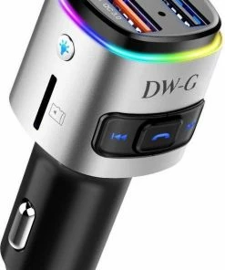 DW-G Bluetooth FM Transmitter - Auto Lader - Carkit - Handsfree - MP3 - USB - SD Kaart - Snel Lader - Bluetooth Audio Receiver -Brodit Shop 523x840