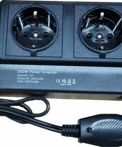 Viking Choice Omvormer - Auto Verlengsnoer - 200 W - 16,8x8,3cm