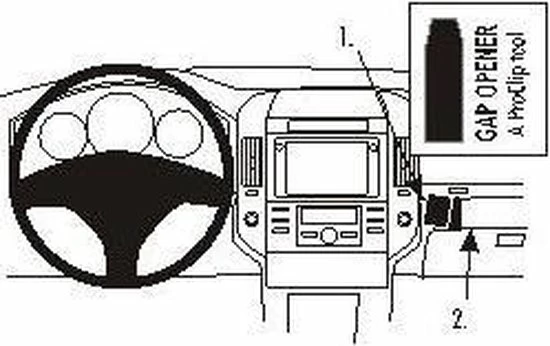 Houder - Brodit ProClip - Toyota Corolla Verso/ Sports Van Angled Mount 2 Houder - Brodit ProClip - Toyota Corolla Verso/ Sports Van Angled Mount - Afbeelding 2