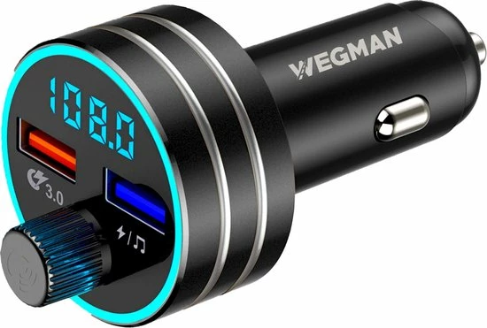 Wegman Bluetooth FM Transmitter - Autolader - Carkit - Autoradio - Bluetooth Transmitter Wegman Bluetooth FM Transmitter - Autolader - Carkit - Autoradio - Bluetooth Transmitter -Brodit Shop