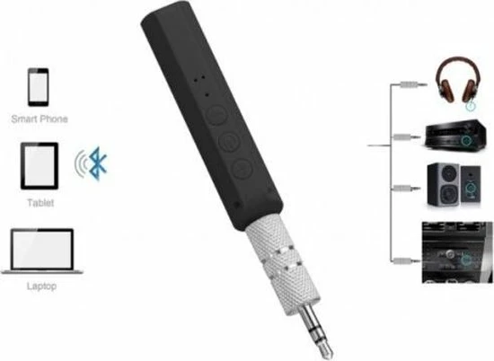 Togadget Draadloze Bluetooth Ontvanger Zwart 1 Togadget Draadloze Bluetooth Ontvanger Zwart