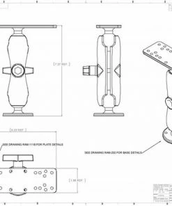 RAM Mount Electronica Montage Set C-kogel Met Pin-Lock RAM-S-111U -Brodit Shop 550x427 1
