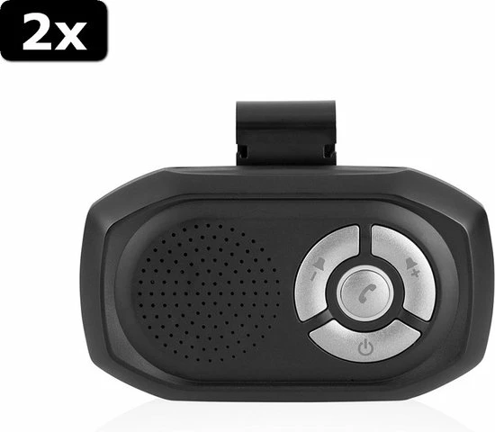 2x Smartwares SK-1541 Bluetooth Car Kit Zwart 1 2x Smartwares SK-1541 Bluetooth Car Kit Zwart