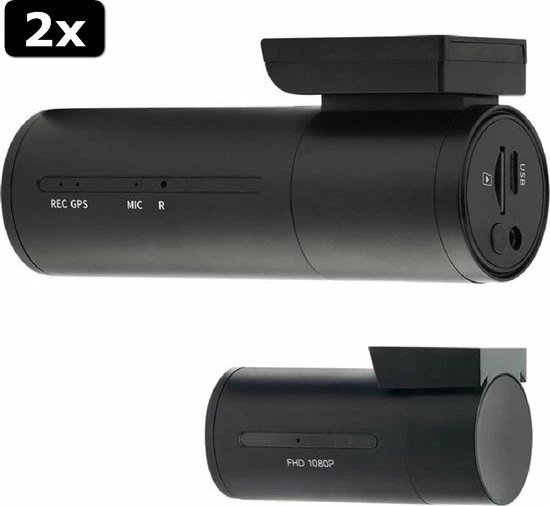 2x Nordv??l DC102 2CH Dashcam 2K + GPS + WiFi + 128GB 9 2x Nordv??l DC102 2CH Dashcam 2K + GPS + WiFi + 128GB - Afbeelding 9