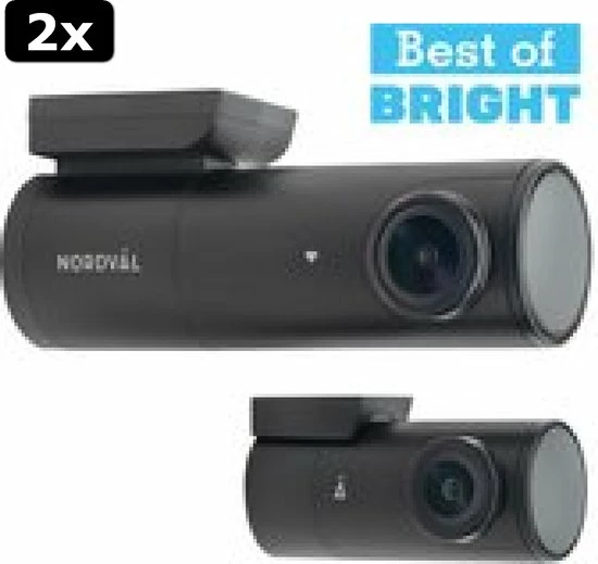 2x Nordv??l DC102 2CH Dashcam 2K + GPS + WiFi + 128GB 1 2x Nordv??l DC102 2CH Dashcam 2K + GPS + WiFi + 128GB