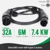 Ratio Kabel - 1 Fase 32 Ampere - 6 Meter Type 2