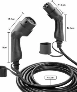 Rotrix EV Laadkabel Plug Type 2 Naar Type 2 | 3 Fase 32A 22KW | 5 Meter Lang TUV En CE Gekeurd -Brodit Shop 550x538