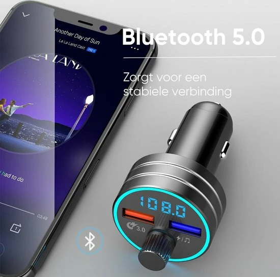 Trendfield FM Transmitter Bluetooth 5.0 - Carkit USB 3.0 Fast Charge - Auto Accessoires - Beluister Draadloos Muziek Via Spotify Of Youtube 4 Trendfield FM Transmitter Bluetooth 5.0 - Carkit USB 3.0 Fast Charge - Auto Accessoires - Beluister Draadloos Muziek Via Spotify Of Youtube - Afbeelding 4