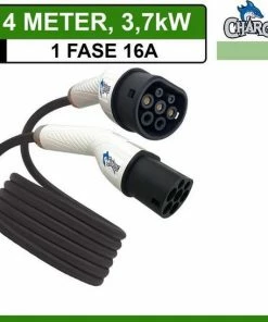Charqe Premium Laadkabel - 4m - 3.7kW - 1 Fase - 16A