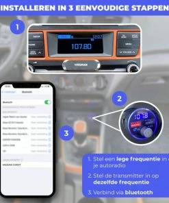 Wegman Bluetooth FM Transmitter - Autolader - Carkit - Autoradio - Bluetooth Transmitter 3 Wegman Bluetooth FM Transmitter - Autolader - Carkit - Autoradio - Bluetooth Transmitter -Brodit Shop 550x550 14