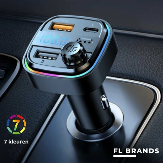 FL Brands 2 Stuks - Bluetooth FM Transmitter - Auto Snel Lader - Carkit - Handsfree - MP3 - USB-A 3.0 - USB-C - Bluetooth Audio - Noise Cancelling - Nieuw Model 2 FL Brands 2 Stuks - Bluetooth FM Transmitter - Auto Snel Lader - Carkit - Handsfree - MP3 - USB-A 3.0 - USB-C - Bluetooth Audio - Noise Cancelling - Nieuw Model - Afbeelding 2