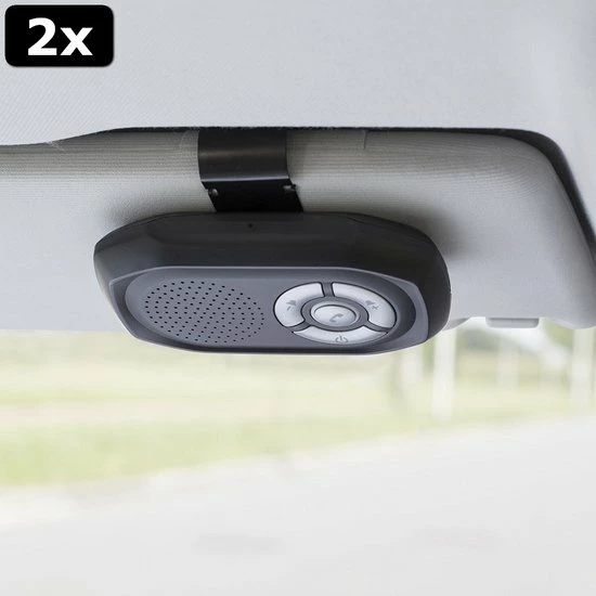 2x Smartwares SK-1541 Bluetooth Car Kit Zwart 4 2x Smartwares SK-1541 Bluetooth Car Kit Zwart - Afbeelding 4