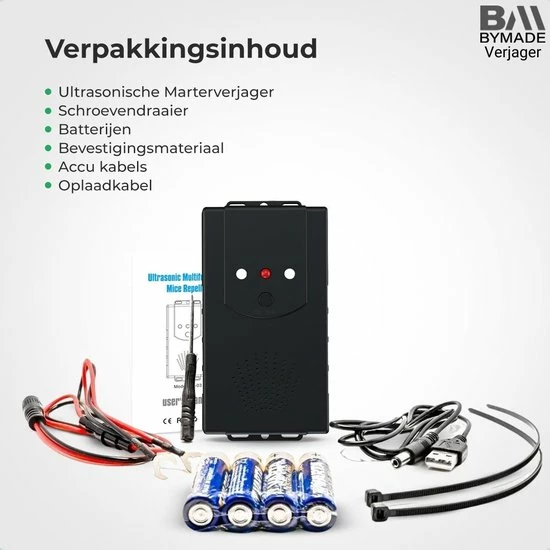BYMADE Verjager? Marterverjager Auto Outdoor - Steenmarter Verjager Buiten - Op Batterij 9 BYMADE Verjager? Marterverjager Auto Outdoor - Steenmarter Verjager Buiten - Op Batterij - Afbeelding 9