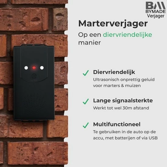 BYMADE Verjager? Marterverjager Auto Outdoor - Steenmarter Verjager Buiten - Op Batterij 3 BYMADE Verjager? Marterverjager Auto Outdoor - Steenmarter Verjager Buiten - Op Batterij - Afbeelding 3