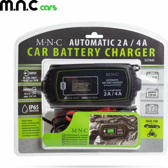 MNC Cars Pro Automatisch Autolader Met Microprossesor Voor Auto & Moter - 230V - 4A 3 MNC Cars Pro Automatisch Autolader Met Microprossesor Voor Auto & Moter - 230V - 4A - Afbeelding 3