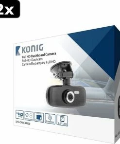 Konig 2x König SAS-CARCAM20 Full HD Dashcam Met Zuignap Zwart -Brodit Shop 550x553 4