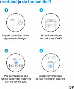 DW-G Bluetooth FM Transmitter - Auto Lader - Carkit - Handsfree - MP3 - USB - SD Kaart - Snel Lader - Bluetooth Audio Receiver -Brodit Shop 550x563