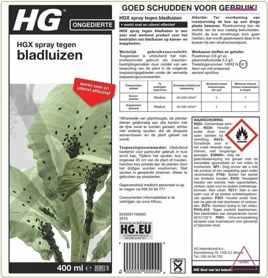 2x HG Spray Tegen Bladluis 0,4L 2 2x HG Spray Tegen Bladluis 0,4L - Afbeelding 2