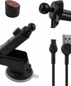 Merkloos Earldom ET-WC11 3-in-1 Car Mount & Wireless Charger - Black -Brodit Shop 550x571 6