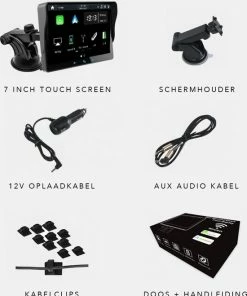 Ossora Navigatiesysteem 7 Inch - 2022 - Apple Carplay (wireless) - Android Auto - Universeel - Bluetooth - TomTom GO -Brodit Shop 550x663