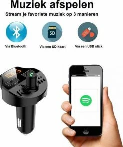 TibaGoods Auto FM Transmitter - Bluetooth - Handsfree Bellen - USB - Carkit - Audio Receiver - Oplaadfunctie - Auto Accessoires -Brodit Shop 550x665