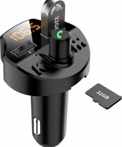 TibaGoods Auto FM Transmitter - Bluetooth - Handsfree Bellen - USB - Carkit - Audio Receiver - Oplaadfunctie - Auto Accessoires -Brodit Shop 550x691