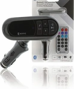 Konig K?nig CSBTFMTRANS100 Auto Audio Transmitter Bluetooth + Microfoon Zwart