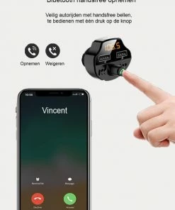 TibaGoods Auto FM Transmitter - Bluetooth - Handsfree Bellen - USB - Carkit - Audio Receiver - Oplaadfunctie - Auto Accessoires -Brodit Shop 550x780 1