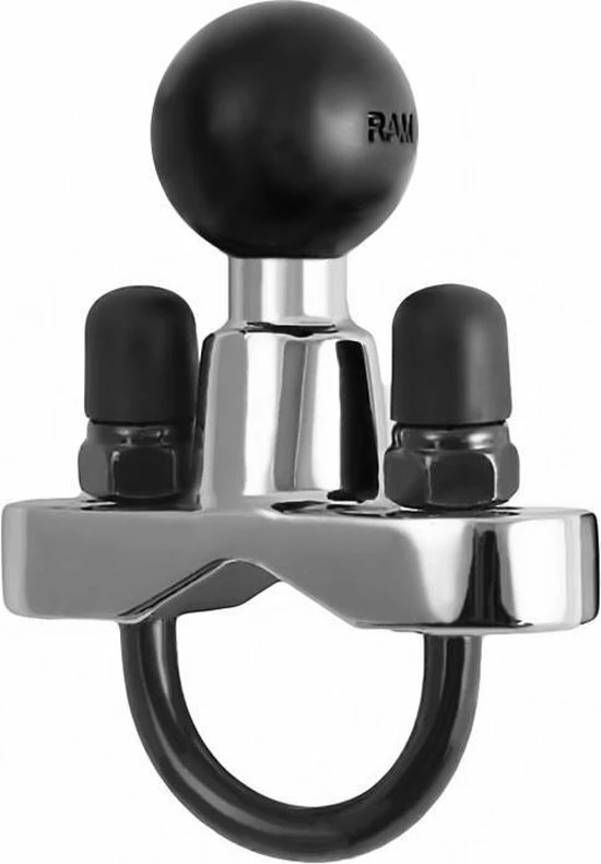 RAM Mount Chrome Rail Base With Stainless Steel 1 RAM Mount Chrome Rail Base With Stainless Steel